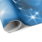 Papier Cadeau Diamant bleu royal luxe Anniversaire MARIAGE WRAP (Coin rond)