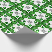 Papier Cadeau Diamant & Emerald Gemstone Art, Vert (Coin)