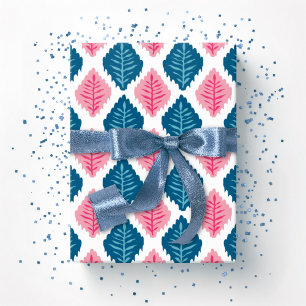 Papier Cadeau Diamant feuille de coquille Saint-Jacques en rose