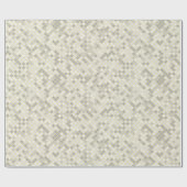 Papier Cadeau Diamant Géométrique Moderne Jaune et Gris (Plat)