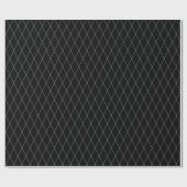 Papier cadeau diamant noir et blanc (Plat)