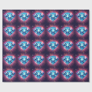 Papier Cadeau Diamant Pixelisé Lumineux