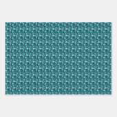 Papier cadeau diamant, violet et sarcelle (Devant)