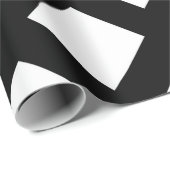 Papier Cadeau Diamants blancs sur le noir (Coin rond)