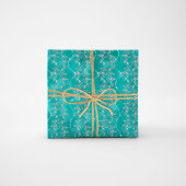 Papier Cadeau Diamants brillants gris argenté Turquoise verre Ti