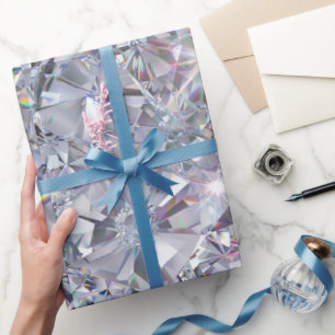 Papier Cadeau Diamants clairs brillants 