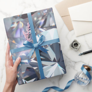 Papier Cadeau Diamants clairs brillants 