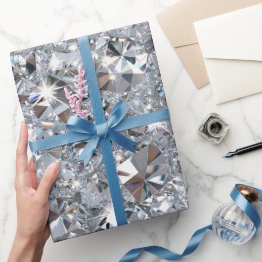 Papier Cadeau Diamants clairs brillants (Cadeaux)