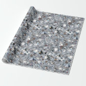 Papier Cadeau Diamants clairs brillants (Déroulé)