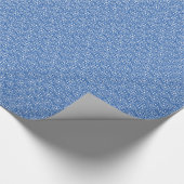 Papier Cadeau Diamants damassés médiévaux, bleu cobalt (Coin)