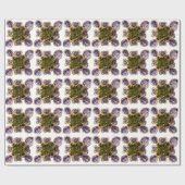 Papier Cadeau Diamants d'améthyste violet Emeralds bijoux (Plat)