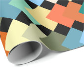 Papier Cadeau Diamants de couleur claire (Coin rond)