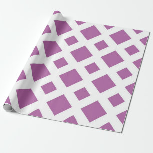 Papier Cadeau Diamants de lavande sur blanc