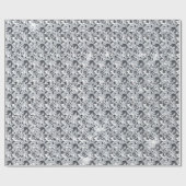 Papier Cadeau Diamants de luxe design argent (Plat)