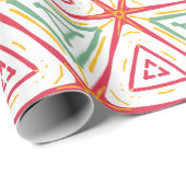 Papier Cadeau Diamants de Noël (Coin rond)