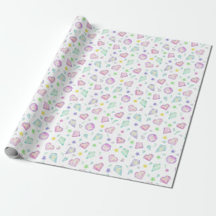 Papier Cadeau Diamants Dispersés Cute Pastel