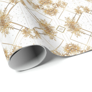 Papier Cadeau Diamants d'or