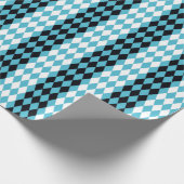 Papier Cadeau Diamants en noir, blanc turquoise Mod (Coin)