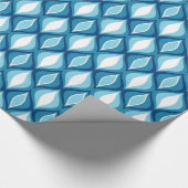 Papier Cadeau Diamants Modernes Du Milieu Du Siècle, Blues Denim (Coin)