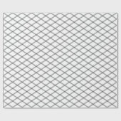 Papier Cadeau Diamants noirs Art déco sur blanc (Plat)