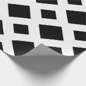 Papier Cadeau Diamants noirs sur le blanc (Coin)