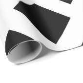 Papier Cadeau Diamants noirs sur le blanc (Coin rond)