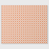 Papier Cadeau Diamants orange sur blanc (Plat)