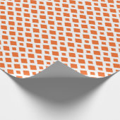 Papier Cadeau Diamants orange sur blanc (Coin)