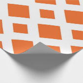 Papier Cadeau Diamants orange sur blanc (Coin)