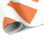 Papier Cadeau Diamants orange sur blanc (Coin rond)