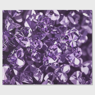 Papier Cadeau Diamants pourpres