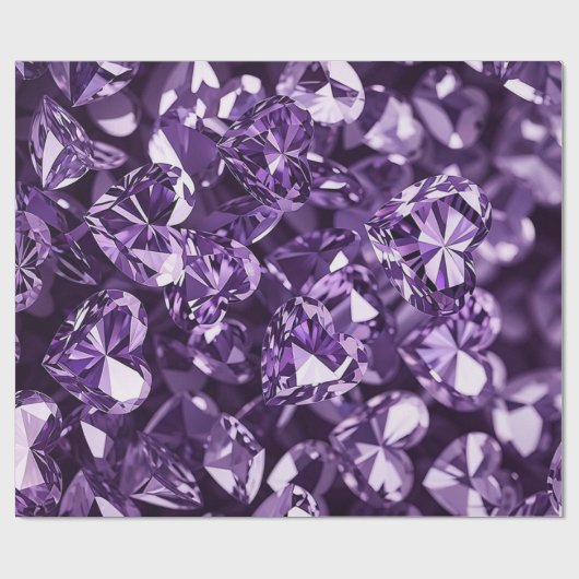 Papier Cadeau Diamants pourpres (Plat)