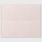 Papier Cadeau Diamants roses de parties scintillantes d'or (Plat)