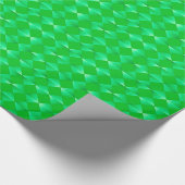 Papier Cadeau Diamants satinés du milieu du siècle - vert émerau (Coin)
