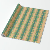 Papier Cadeau Diamants Verts (Déroulé)