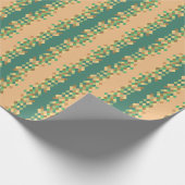 Papier Cadeau Diamants Verts (Coin)