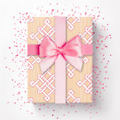 Papier Cadeau Diamond Endless Knot in Pink and Orange