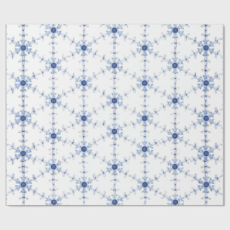 Papier Cadeau Diamond Snowflake Pattern Wrapping Paper