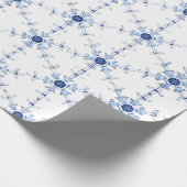 Papier Cadeau Diamond Snowflake Pattern Wrapping Paper (Coin)