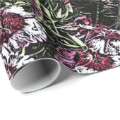 PAPIER CADEAU DIANTHUS (Coin rond)