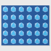 Papier Cadeau Dice bleu polyèdre (Plat)