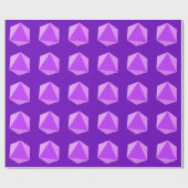 Papier Cadeau Dice polyèdre pourpre (Plat)