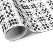 Papier Cadeau Dice Roll fête d'anniversaire (Coin rond)