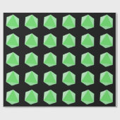 Papier Cadeau Dice vert noir (Plat)