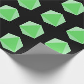 Papier Cadeau Dice vert noir (Coin)