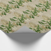 Papier Cadeau dictionnaire français botanique rose blanche (Coin)