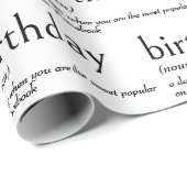 Papier Cadeau Dictionnaire Signifiant ANNIVERSAIRE (Coin rond)