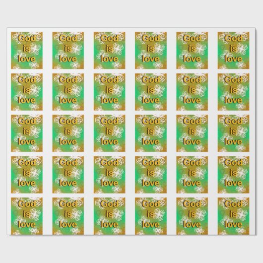 Papier Cadeau Dieu est amour (Plat)