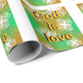 Papier Cadeau Dieu est amour (Coin rond)