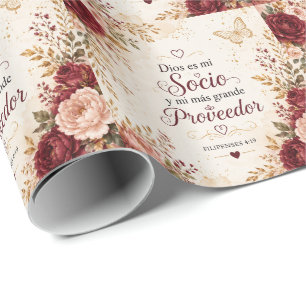 Papier Cadeau Dieu est mon Associé et mon plus Grand Pourvoyeur